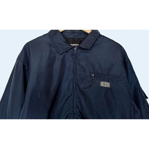 DICKIES Navy Blue Nylon Full Zip Utility Work Outdoor Jacket Sz LG - Picture 3 of 8